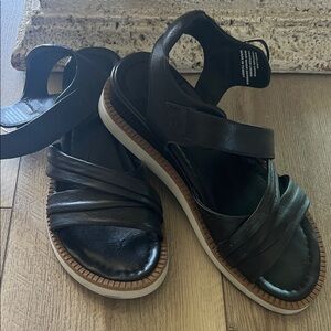 Miz Mooz Black Leather Sandals